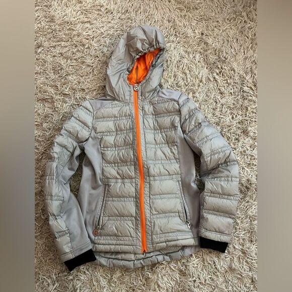 Michael kors  Gray and Orange Hooded Jacket size small - Picture 1 of 4